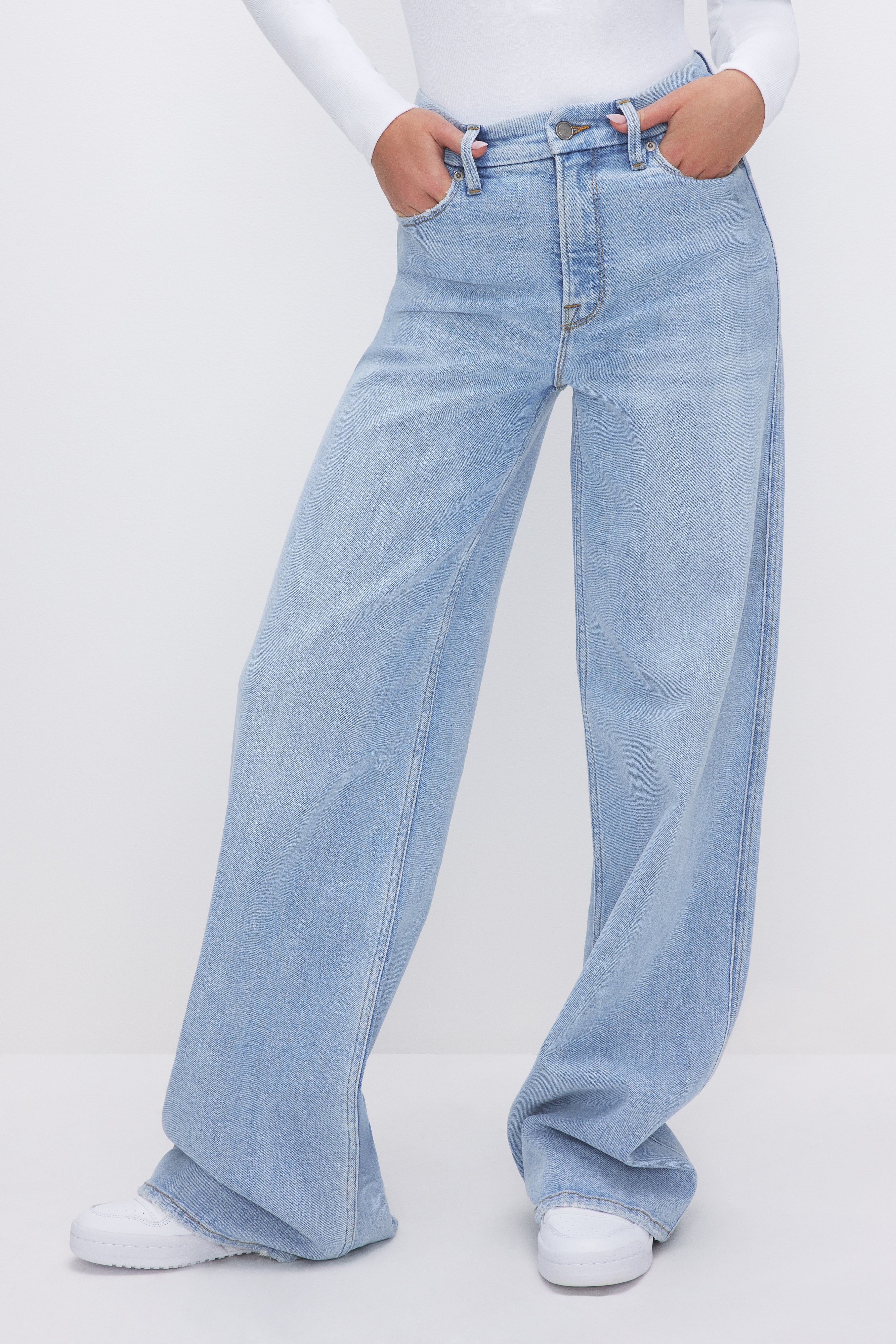 GOOD SKATE WIDE LEG JEANS | INDIGO634 – GOOD AMERICAN
