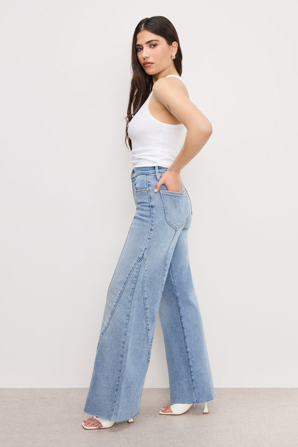 GOOD PETITE PALAZZO JEANS | INDIGO957