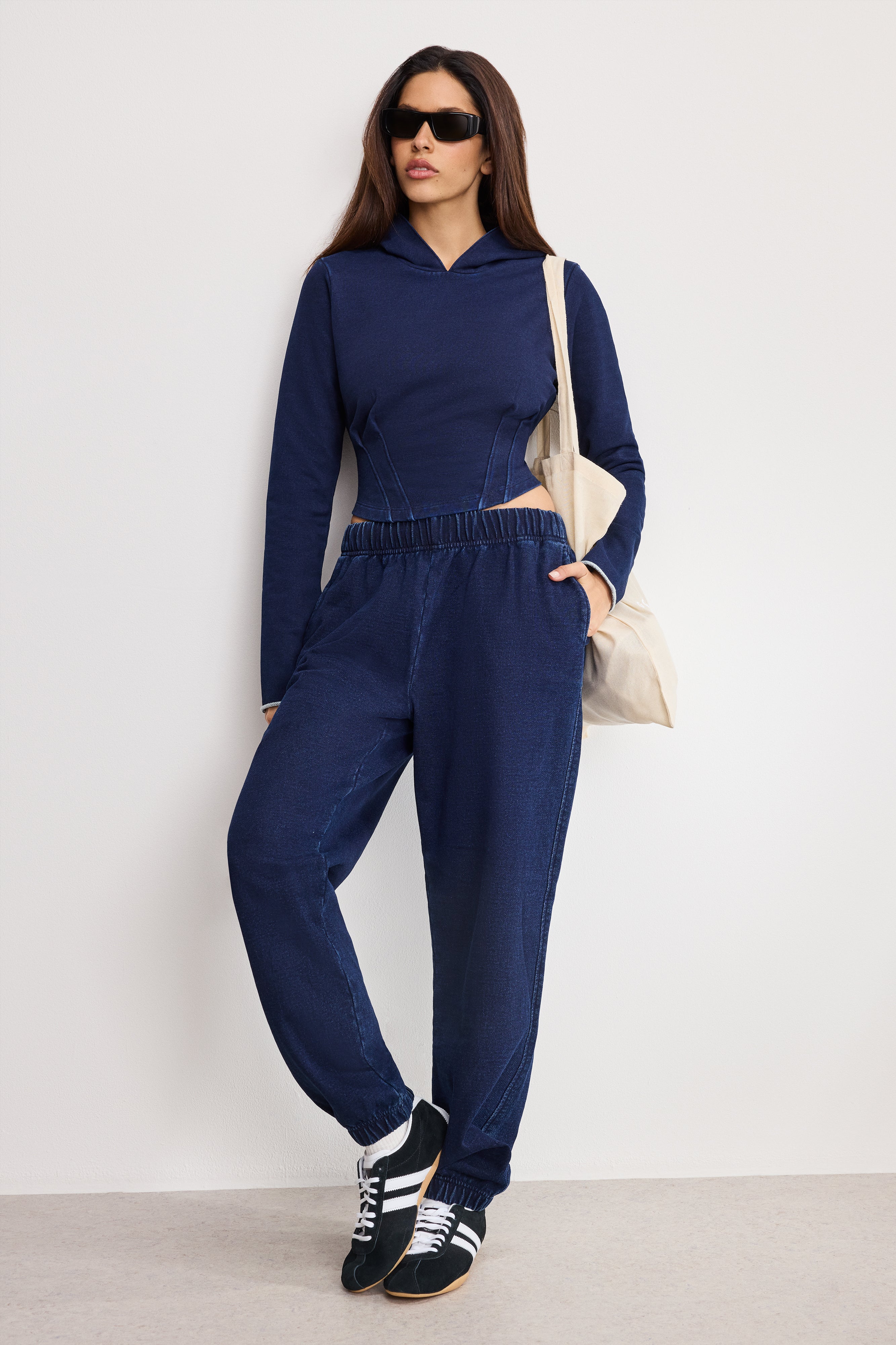 JEANIUS CORSET HOODIE | INDIGO1029 – GOOD AMERICAN