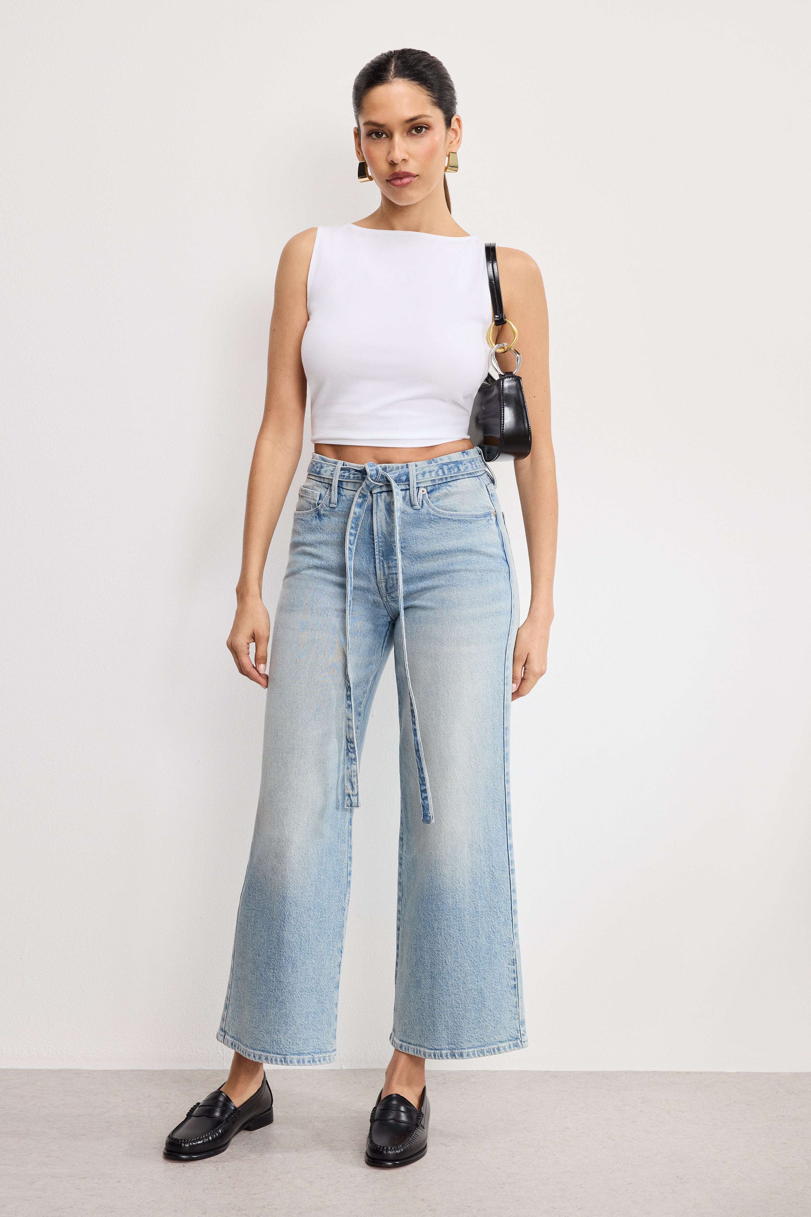 GOOD WAIST PALAZZO CROPPED JEANS | INDIGO999 – GOOD AMERICAN
