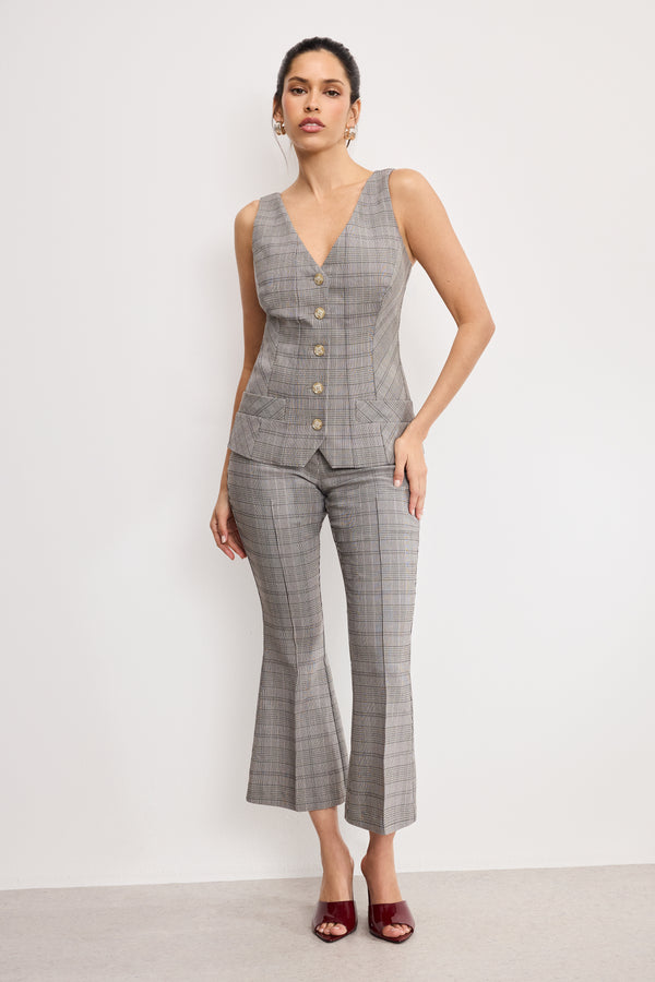 PLAID VEST | GLEN PLAID001