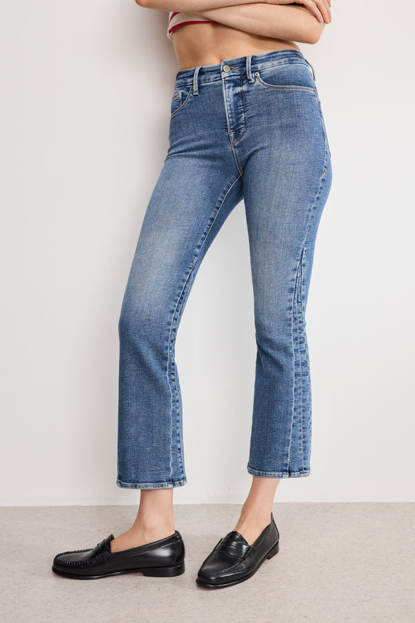 GOOD LEGS CROPPED MINI BOOT JEANS | INDIGO917