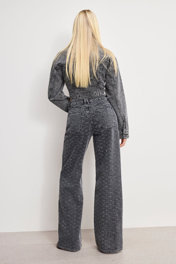 DOLLY JOLEANS CRYSTAL RELAXED JEANS | BLACK415