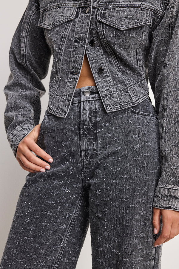 DOLLY JOLEANS CRYSTAL RELAXED JEANS | BLACK415