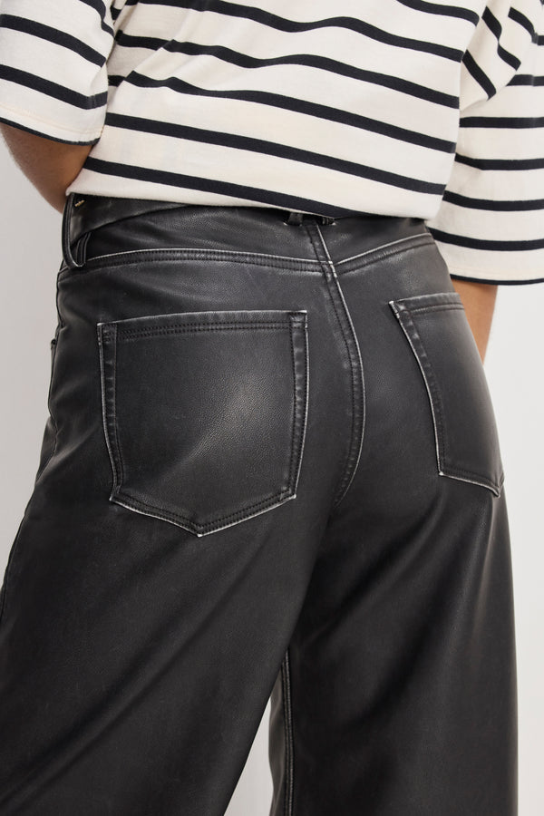 GOOD SKATE FAUX LEATHER PANTS | BLACK001