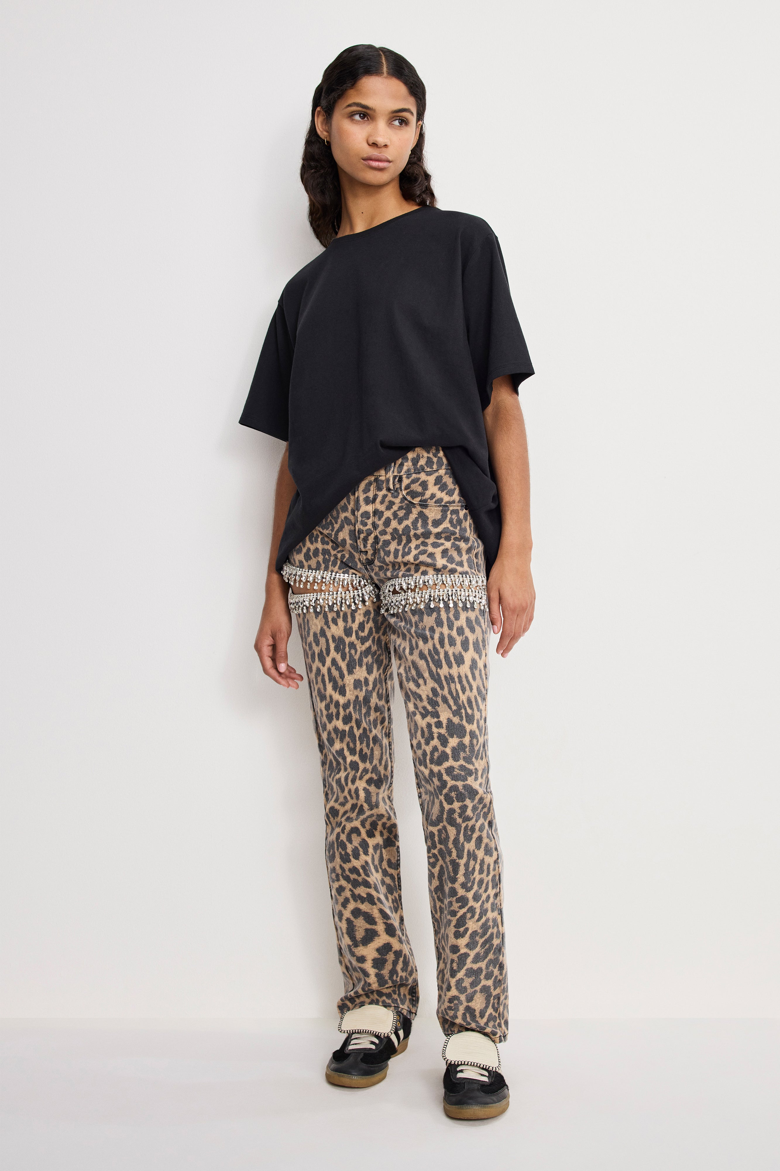 LEOPARD GOOD ICON STRAIGHT DIAMOND JEANS | LUCKY LEOPARD001 – GOOD