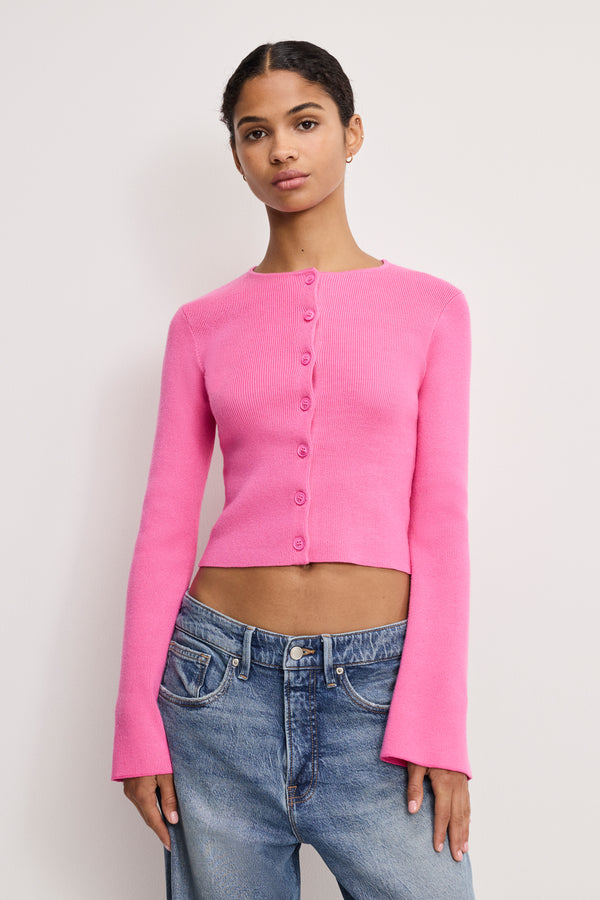 BELL SLEEVE KNIT CARDIGAN | BOUQUET001