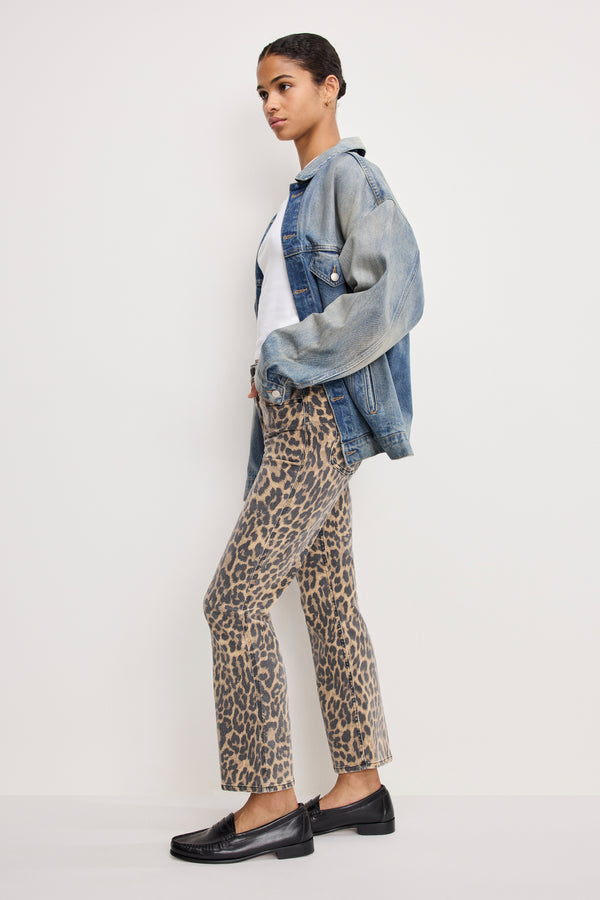 GOOD KICK FLARE LEOPARD JEANS | LUCKY LEOPARD001