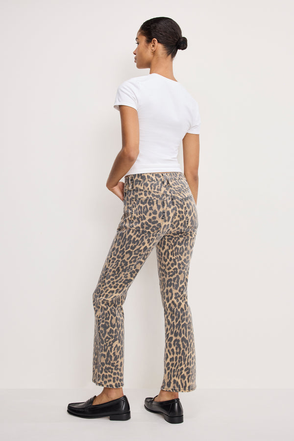 GOOD KICK FLARE LEOPARD JEANS | LUCKY LEOPARD001