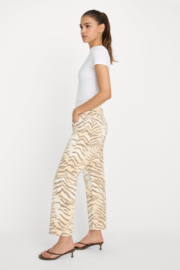VINTAGE STRAIGHT ANKLE JEANS | BROWN TIGER