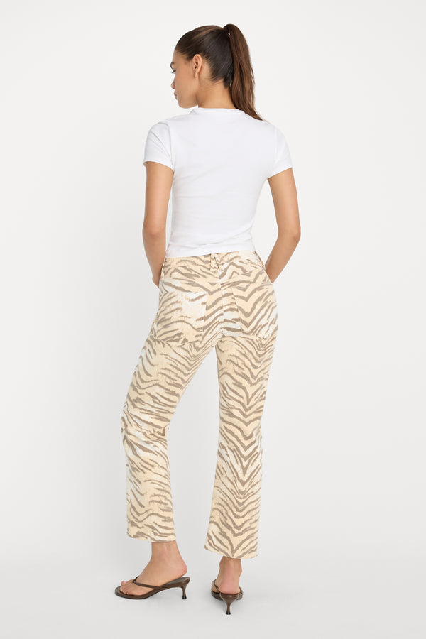 VINTAGE STRAIGHT ANKLE JEANS | BROWN TIGER