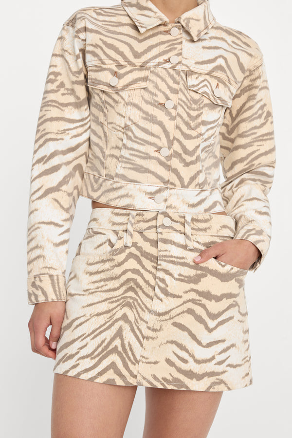 GOOD 90S TIGER MINI SKIRT | BROWN TIGER