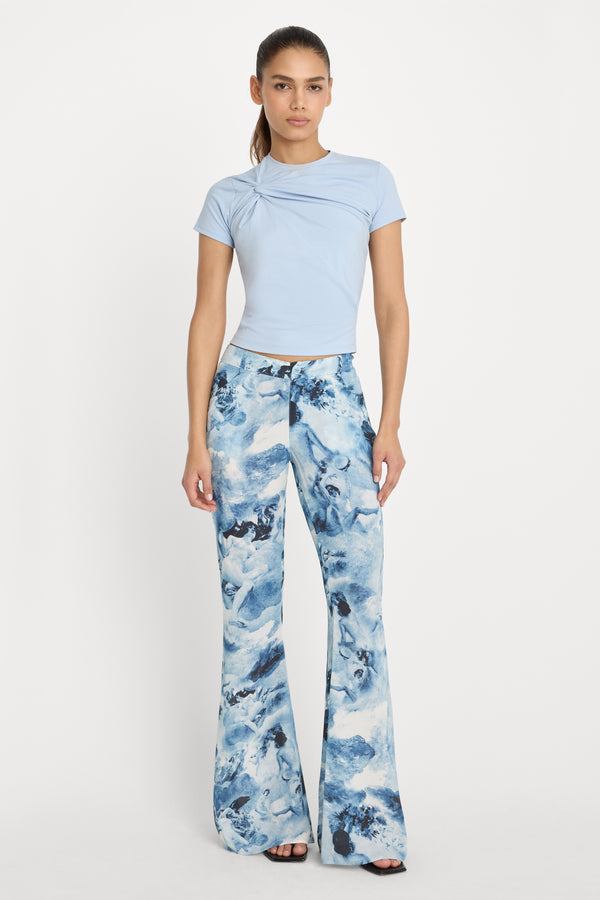 SUPER STRETCH TWIST TEE | SKY