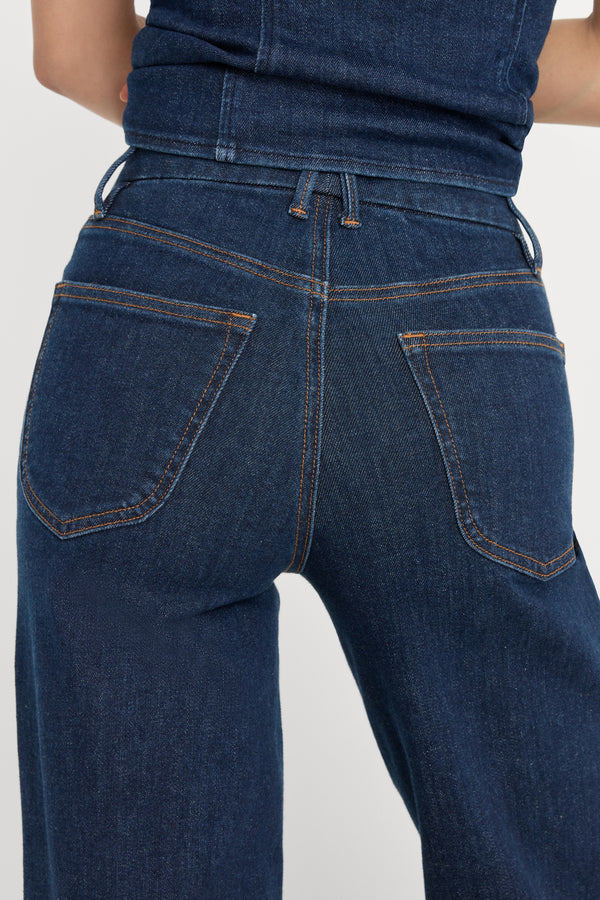 GOOD WAIST PALAZZO JEANS | INDIGO1169