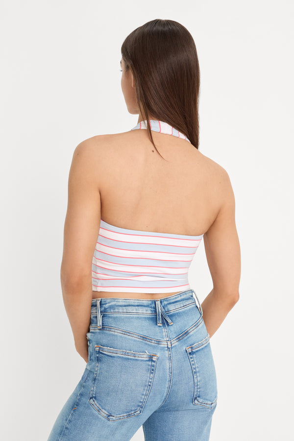 THE HALTER TANK | SKY STRIPE