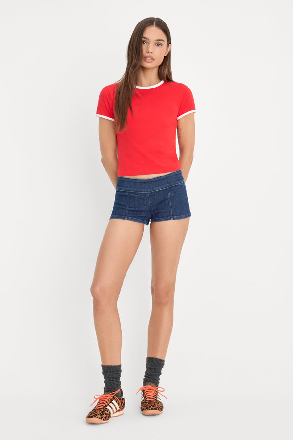 THE RINGER BABY TEE | FLAMING HOT