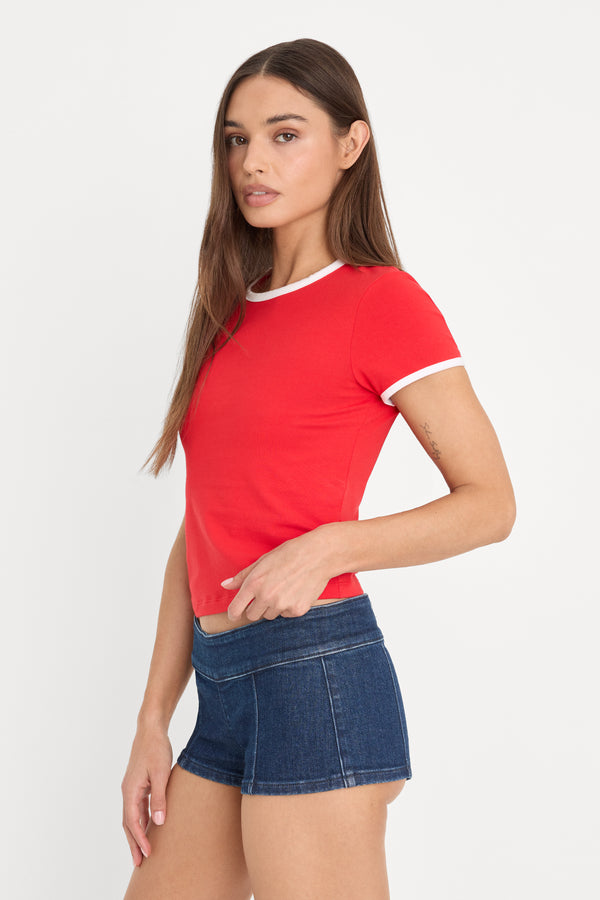 THE RINGER BABY TEE | FLAMING HOT