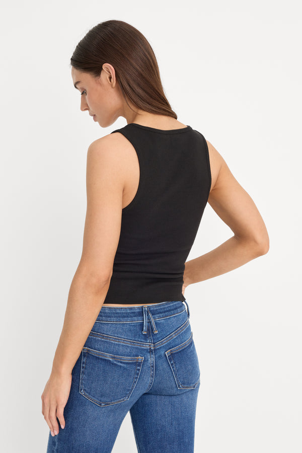 MICRO RIB TANK TOP | BLACK001
