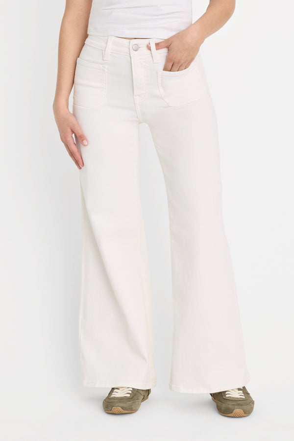 GOOD PETITE PALAZZO JEANS | WHITE001