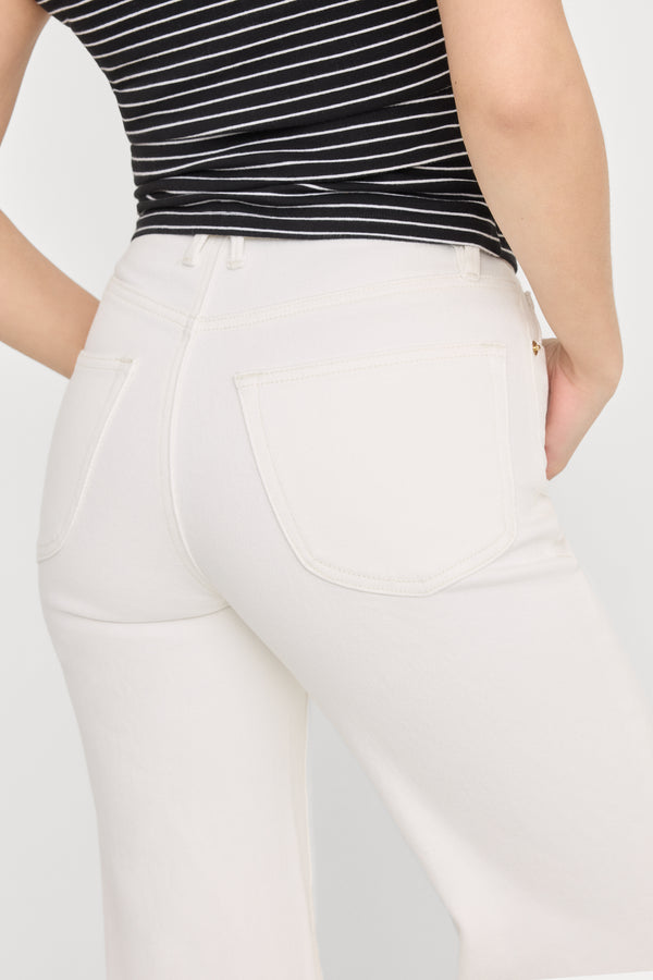 GOOD PETITE PALAZZO JEANS | COTTON WHITE