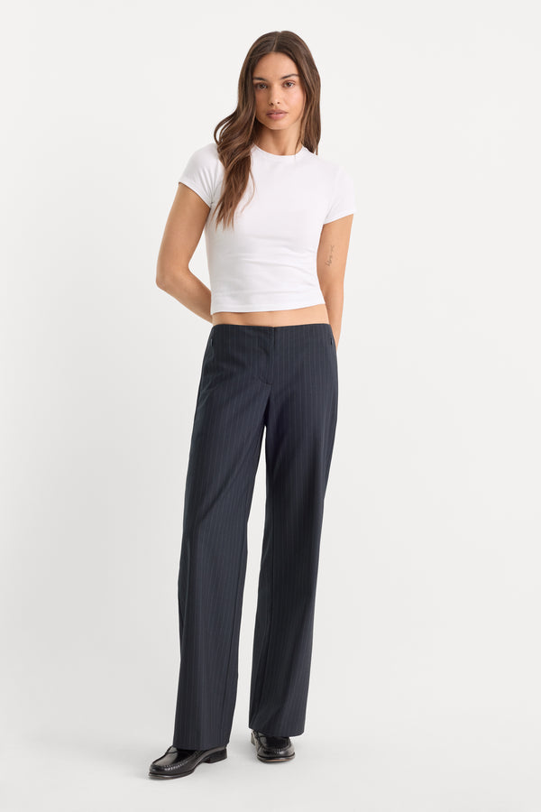 THE LOW RISE TROUSER | ROYAL STRIPE