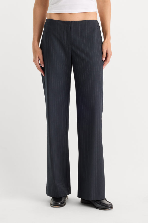 THE LOW RISE TROUSER | ROYAL STRIPE
