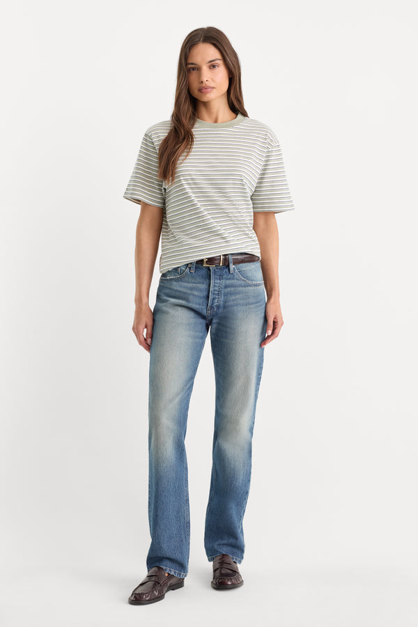 THE OVERSIZED TEE | CLASSIC STRIPE MOSSWELL