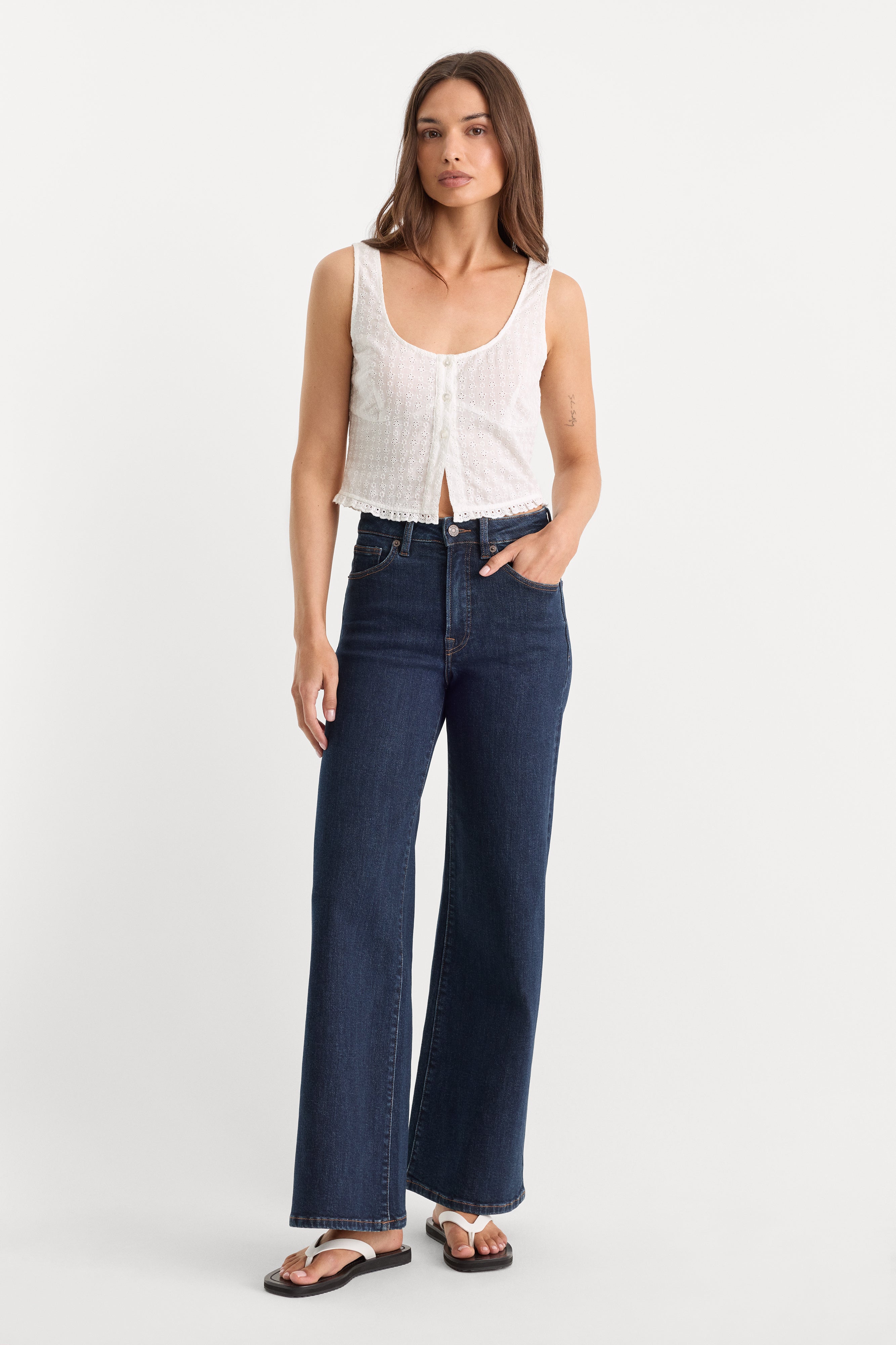 GOOD WAIST PALAZZO ANKLE JEANS | INDIGO1231 – GOOD AMERICAN