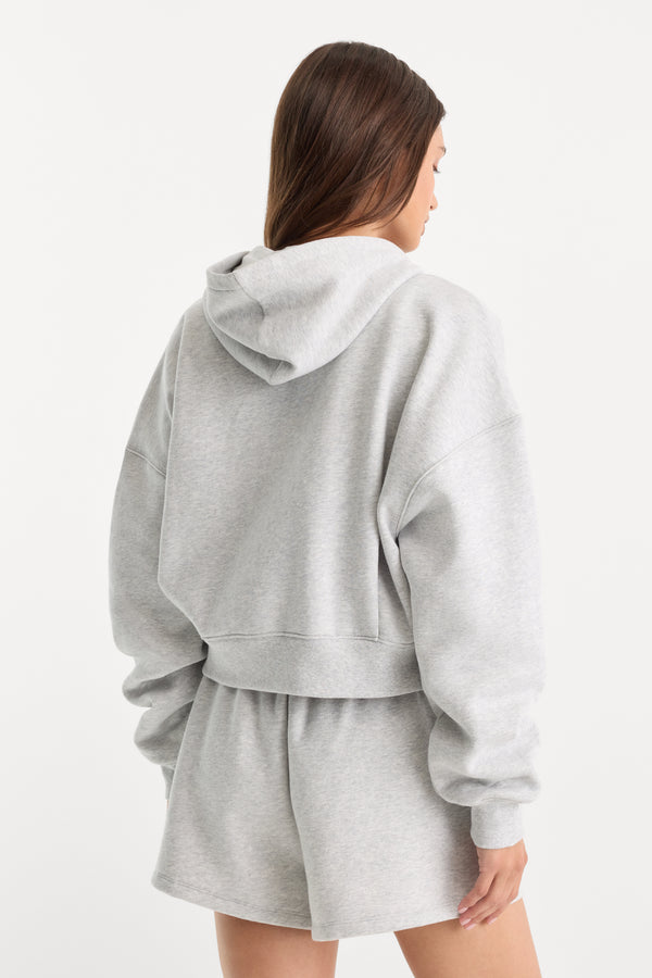 THE ZIP UP SWEATSHIRT | HEATHER GREY