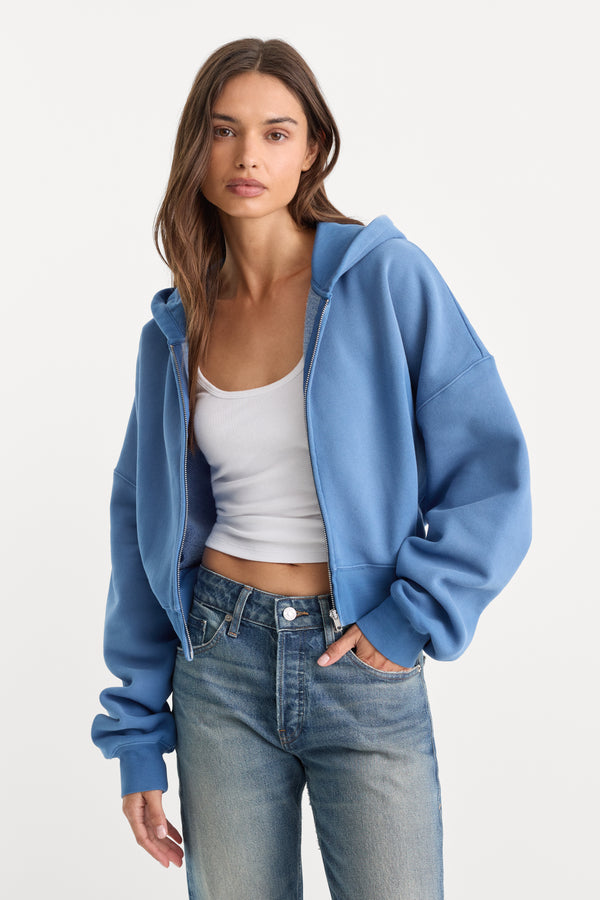 THE ZIP UP SWEATSHIRT | BLUE DRIFT