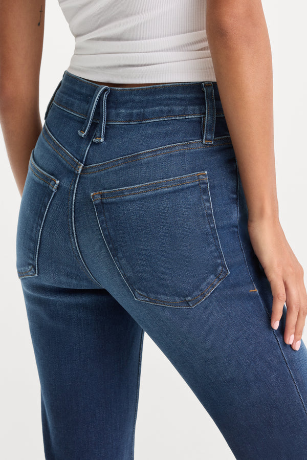 ALWAYS FITS GOOD PETITE FLARE JEANS | INDIGO1317
