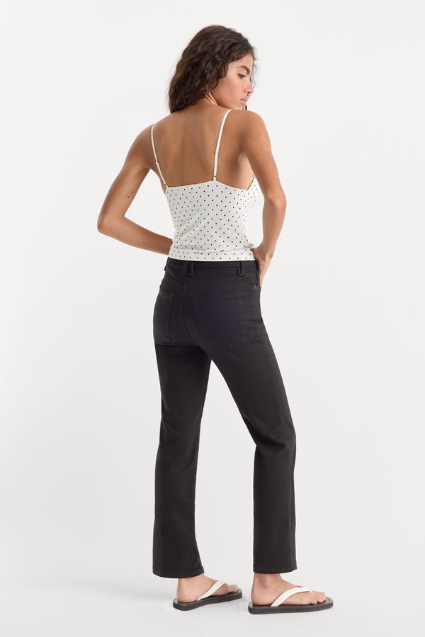 NEVER FADE GOOD PETITE STRAIGHT JEANS | BLACK