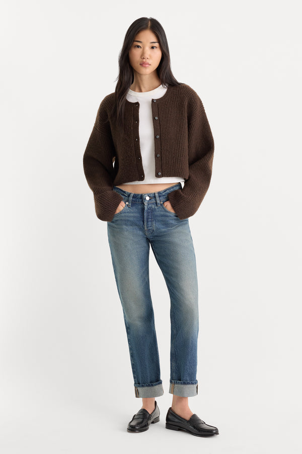 THE CHUNKY KNIT CARDIGAN | ESPRESSO