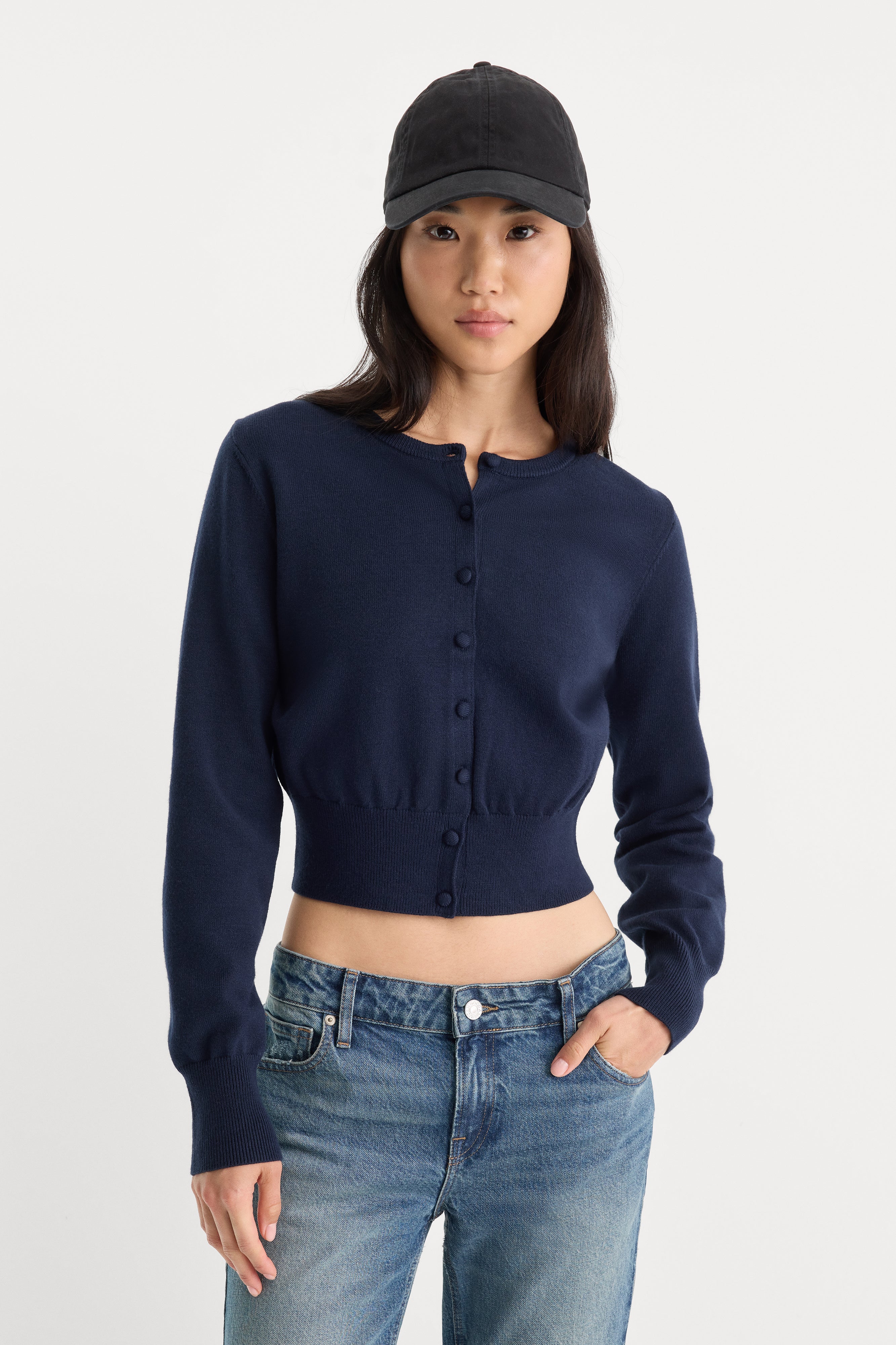THE FINE KNIT CARDIGAN | NEW NAVY – GOOD AMERICAN