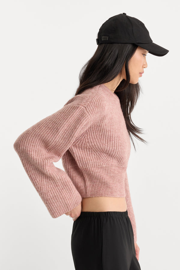 THE CHUNKY KNIT SWEATER | DUSTY BLUSH