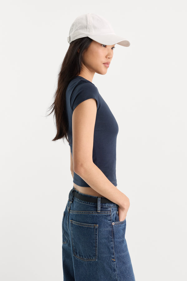 THE CAP SLEEVE TEE | NEW NAVY