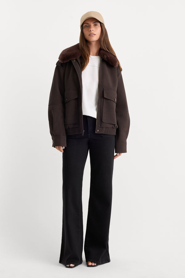 GOOD WAIST PALAZZO JEANS | BLACK001