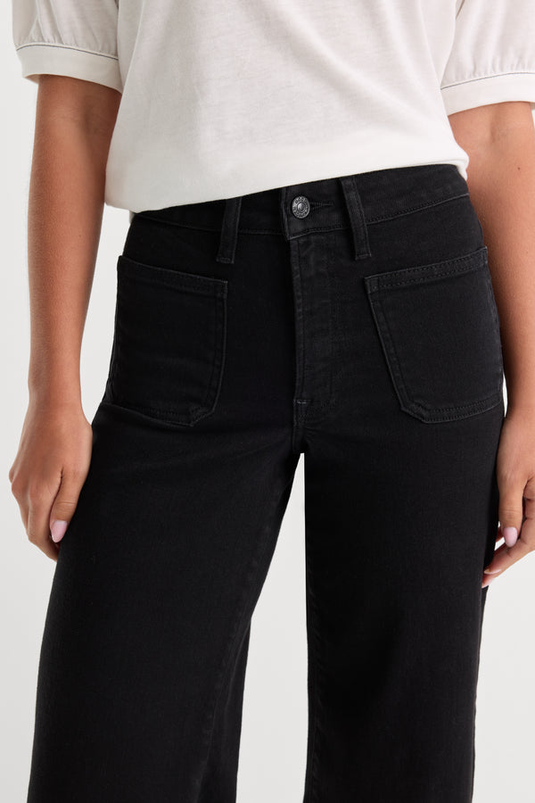 GOOD WAIST PALAZZO JEANS | BLACK001