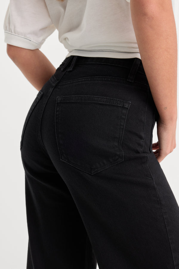 GOOD WAIST PALAZZO JEANS | BLACK001