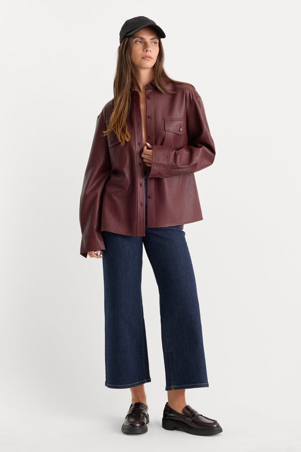 THE BETTER THAN LEATHER CLASSIC SHIRT | BERRY NOIR