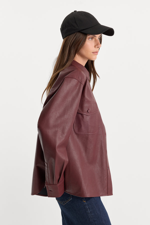 THE BETTER THAN LEATHER CLASSIC SHIRT | BERRY NOIR