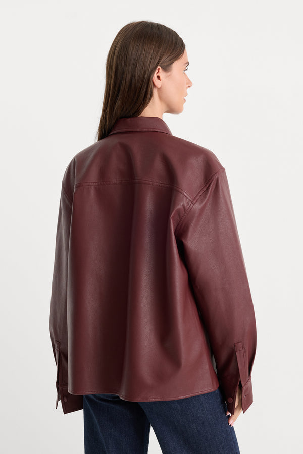 THE BETTER THAN LEATHER CLASSIC SHIRT | BERRY NOIR