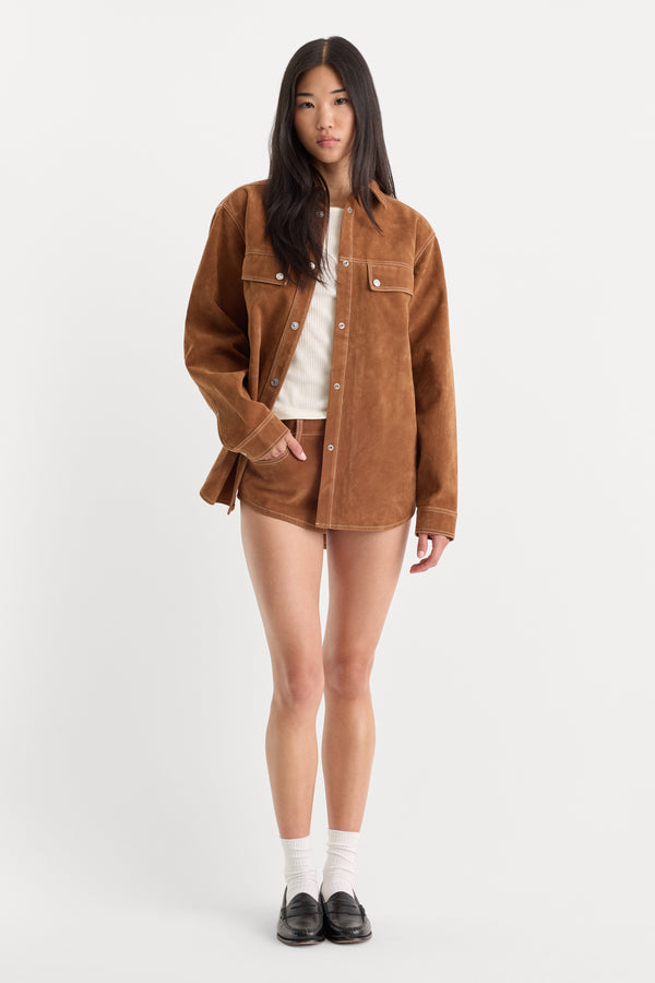 THE BETTER THAN SUEDE OVERSHIRT | CAFE CLAY