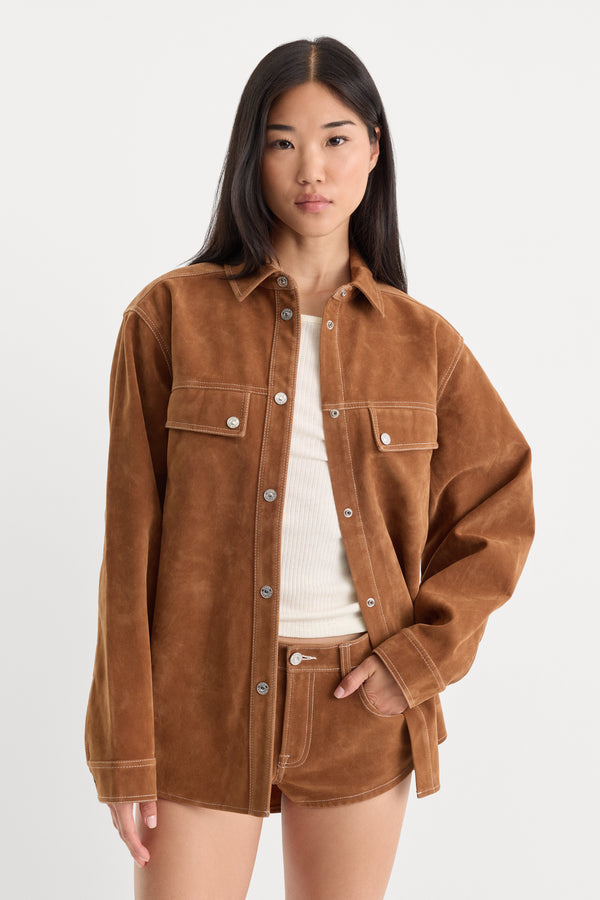 THE BETTER THAN SUEDE OVERSHIRT | CAFE CLAY