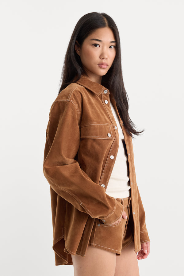 THE BETTER THAN SUEDE OVERSHIRT | CAFE CLAY