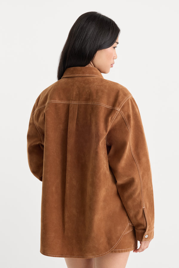 THE BETTER THAN SUEDE OVERSHIRT | CAFE CLAY
