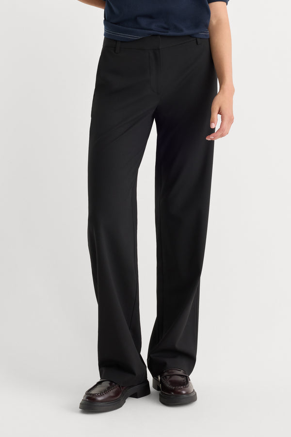 THE LOW RISE STRAIGHT LEG TROUSER | BLACK001