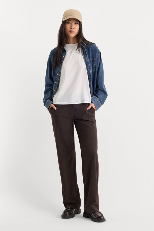 THE LOW RISE STRAIGHT LEG TROUSER | ESPRESSO