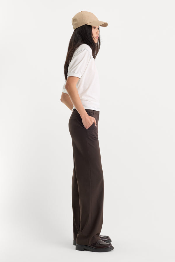 THE LOW RISE STRAIGHT LEG TROUSER | ESPRESSO