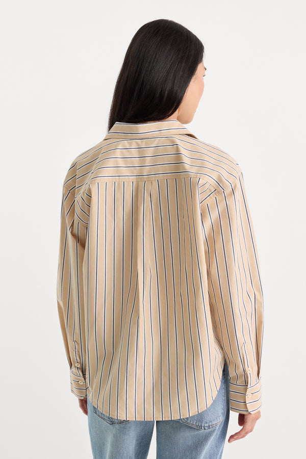 THE POPLIN EASY SHIRT | DUNE MULTI STRIPE